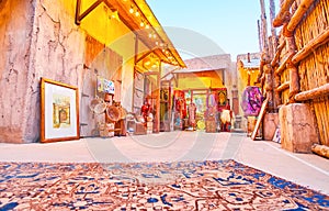 Tourist market in Al Seef, Dubai, UAE