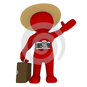 Tourist or paparazzo with sunglasses and camera