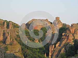 Tourist places of Bulgaria, limestone rock formation cliff in Belogradchik