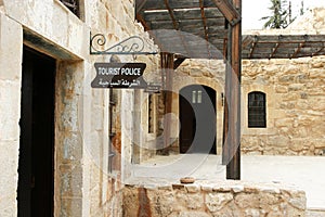 Tourist Police Post in Stone and Sandy Building