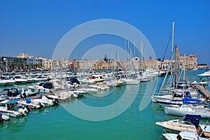 The tourist port of Bisceglie, Barletta, Puglia, Italy