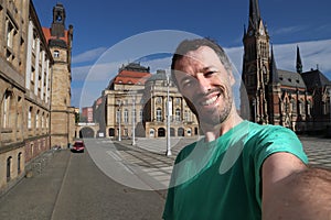 Tourist portrait in Chemnitz