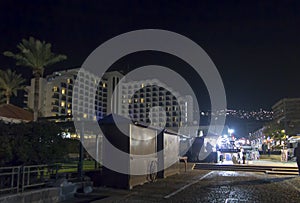 Tourist quay on the Sea of Galilee in Tiberias, Israel