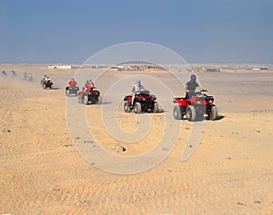 Tourist rally on ATVs in Hurghada