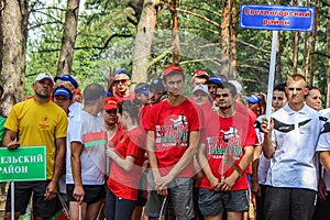 The tourist rally of young people in the Gomel region of the Republic of Belarus.