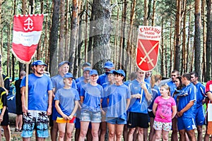 The tourist rally of young people in the Gomel region of the Republic of Belarus.