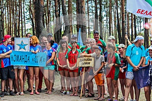 The tourist rally of young people in the Gomel region of the Republic of Belarus.