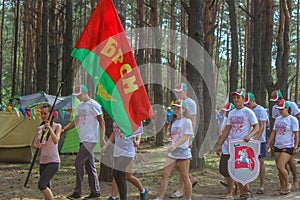 The tourist rally of young people in the Gomel region of the Republic of Belarus.