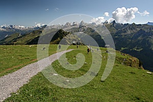 Tourist route in Swiss Alps