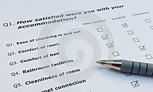 Tourist satisfaction survey