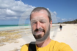 Tourist selfie in Cuba