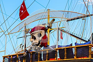 Tourist ship decorated as pirate