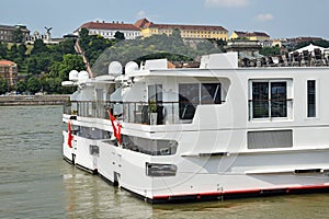 Tourist ship on the river Danube, Budapest