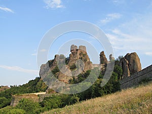 Tourist sights of  Bulgaria, limestone rock formation cliff in Belogradchik