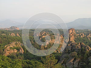 Tourist sights of  Bulgaria, limestone rock formation cliff in Belogradchik