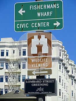 Tourist signs in San Francisco
