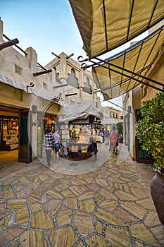 Tourist street of famous Souk Madinat Jumeirah