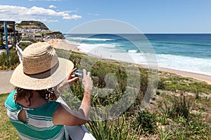 Tourist taking photo - Newcastle Australia