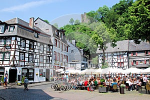 Monschau, Tourist town with half-timbered houses -