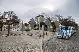 Tourist train in faro city