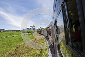 Tourist train of the volcanos in Ecuador photo