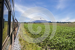 Tourist train of the volcanos in Ecuador photo