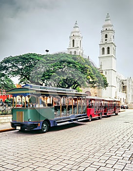 Tourist trains and the Immaculate Conception Cathedral