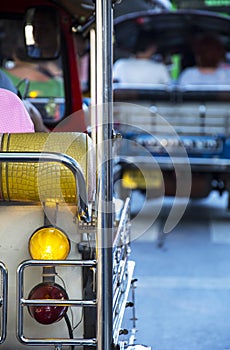 Tourist on tuk tuks in Bangkok