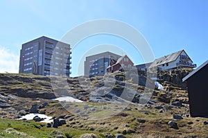 Tourist view of Nuuk, Capital of Greenland