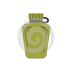 Touristic bottle, vector flat paintball, airsoft, traveling icon