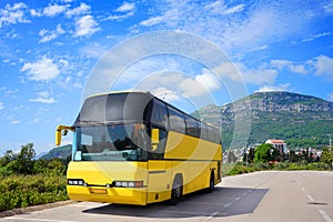 Touristic bus on the parking