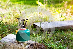 Touristic camping gas burner