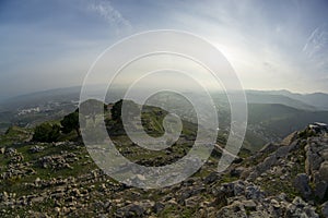 Touristic destination bergama acropolis city ruins unicef