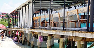 Touristic dock in Cancun mexico photo