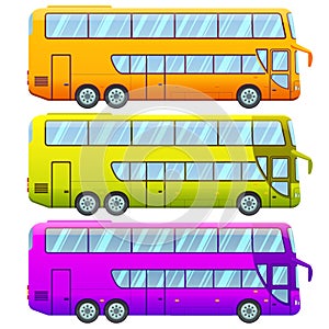 Touristic Double Decker Sightseeing Bus Collection