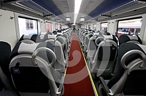 Touristic passenger train interior