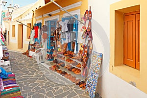 Touristic shop in Olympos of Karpathos, Greece