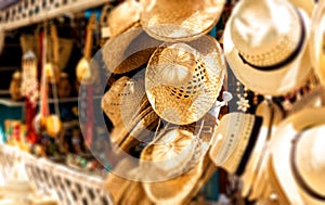 Touristic street market selling souvenirs in Cuba