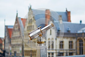 Touristic telescope in Ghent