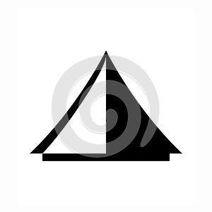 Touristic tent vector icon