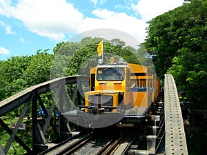 Touristic train on The Bridge on the River Kwai