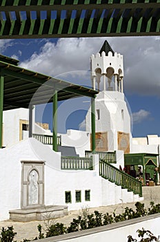 Touristic village in La Goulette cruise terminal in Tunisia