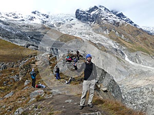 Tourists at Annapurna Base Camp