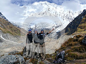 Tourists at Annapurna Base Camp