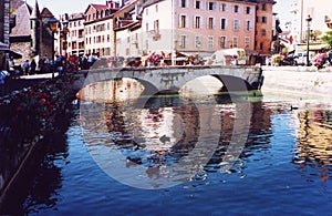 Tourists in Annecy (Haute Savoie - France)