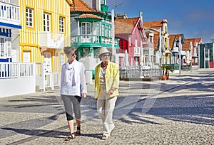 Tourists in Aveiro, Portugal