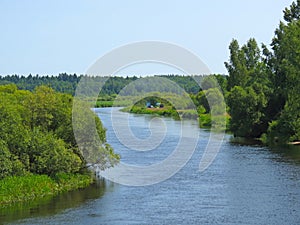 Tourists on the Berezina river