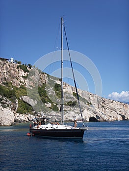 Tourists on board yacht