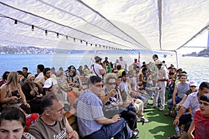 Tourists on boat