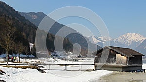 Tourists cycling, riding horses, jogging at national park, outdoor activities